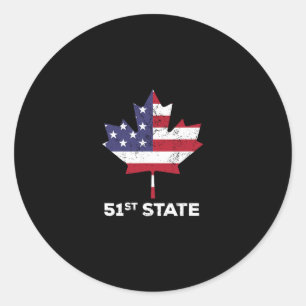 Canada 51e staat Verenigde Staten Grappig Presiden Ronde Sticker