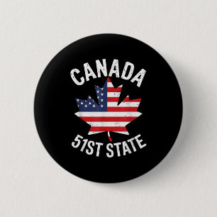 Canada 51e staat Vlag van de Verenigde Staten Cana Ronde Button 5,7 Cm