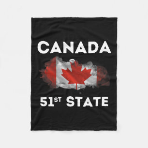 Canada 51st State Funny Trump Canada Meme Shirt Fleece Deken