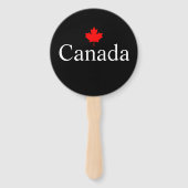 Canada aangepaste tekst met rode esdoorn blad part handwaaier (Achterkant)