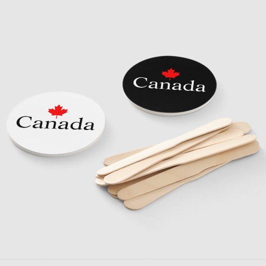 Canada aangepaste tekst met rode esdoorn blad part handwaaier (Niet-gemonteerd)