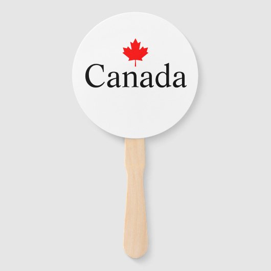 Canada aangepaste tekst met rode esdoorn blad part handwaaier (Voorkant)