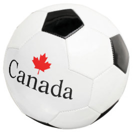 Canada aangepaste tekst met rode esdoornblad minim voetbal