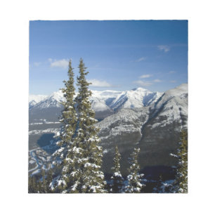 Canada, Alberta, Banff. Uitzichten van de Bowvalle Notitieblok