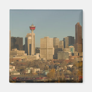 Canada, Alberta, Calgary: City Skyline van 2 Magneet