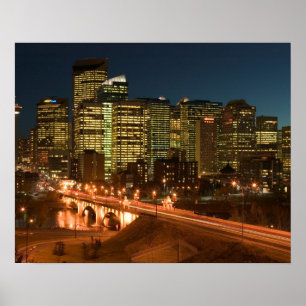 Canada, Alberta, Calgary: het centrum van Calgary, Poster