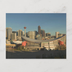 Canada, Alberta, Calgary: Stedelijk silhouet vanui Briefkaart