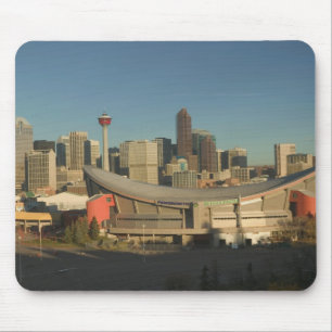 Canada, Alberta, Calgary: Stedelijk silhouet vanui Muismat