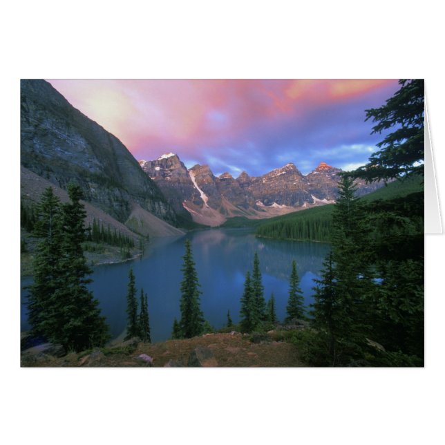 Canada, Alberta, lac Moraine à l'aube, Banff (Devant horizontal)