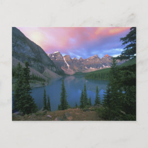 Canada, Alberta, Lake Moraine bij zonsopgang, Banf Briefkaart