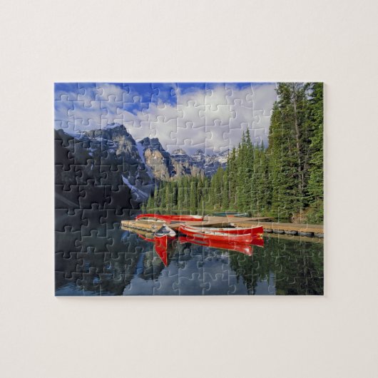Canada, Alberta, Moraine Lake. Het glasachtige Legpuzzel (Horizontaal)