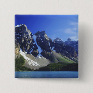 Canada, Alberta, Nationaal park Banff, Moraine Vierkante Button 5,1 Cm