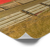 Canada, Alberta, Pincher Creek: Rode Barn en Ranch Poster (Hoek)