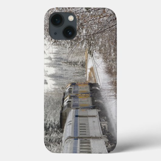 Canada, Alberta. Sneeuwtrein VIA Rail tussen Case-Mate iPhone Case (Achterkant)