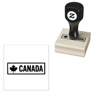 Canada Ambachtelijk Compact Glad Zwart Straal Inkt Rubberstempel
