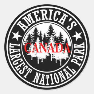 Canada Amerika's grootste nationale park Ronde Sticker