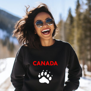 Canada Animal Paw Foot Print Kleur Trui