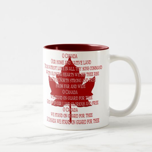 Canada Anthem Cup Souvenir Coffee Cup Canada Mok (Rechts)