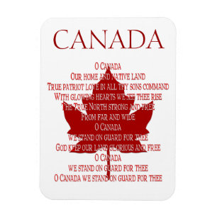 Canada Anthem Fridge Magnet Custom Canada Magnets Magneet