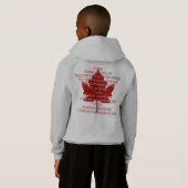 Canada Anthem Hoodie Kind Souvenir Canada Shirten (Achterkant volledig)