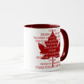 Canada Anthem Souvenir Coffee Cup Canada Mok (Voorkant rechts)