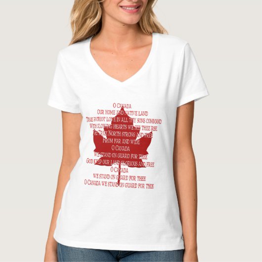 Canada Anthem Tanktop Souvenir Canada Shirt (Voorkant)