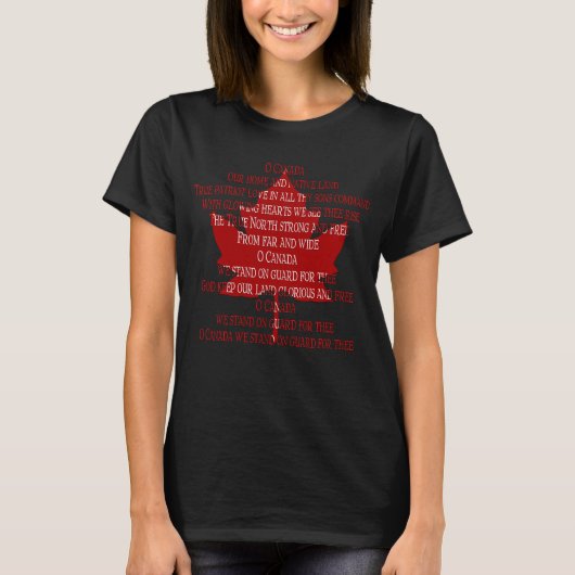 Canada Anthem Women's Shirt Plus Size Canada Shirt (Voorkant)
