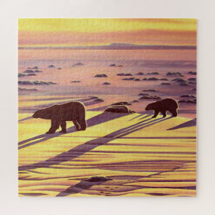 Canada Art Puzzles - Polar Beer Landscape Puzzles Legpuzzel