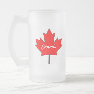 Canada avec mug en verre givré aux feuilles