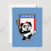 Canada Baseball Panda Briefkaart (Voorkant / Achterkant)
