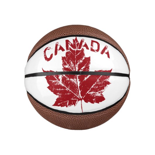 Canada Basketball Cool Retro Maple Leaf Gifts Basketbal (Voorkant)
