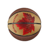Canada Basketball Personalized Maple Leaf Balls Basketbal (Voorkant)