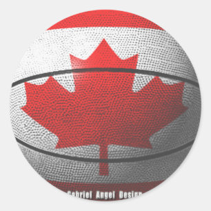 Canada Basketball Ronde Sticker
