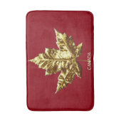Canada Bath Mat Gold Custom Canada Souvenir Decor (Voorkant Verticaal)