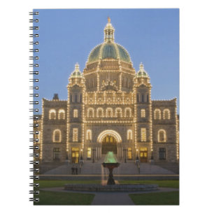 Canada, BC, Victoria, BC Wetgeversgebouw op Notitieboek