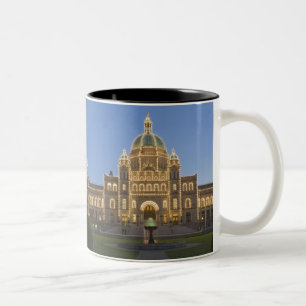 Canada, BC, Victoria, gebouw van de provinciale we Tweekleurige Koffiemok