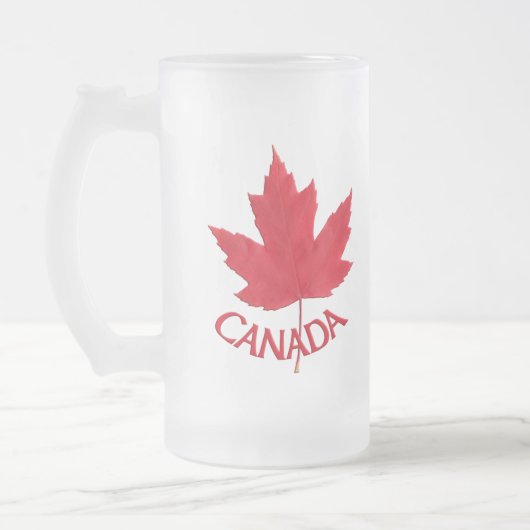 Canada Beer Mug Canada Maple Leaf Souvenir lunette (Gauche)