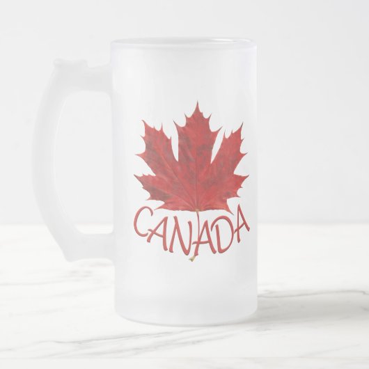 Canada Beer Mug Canada Maple Leaf Souvenir lunette (Gauche)