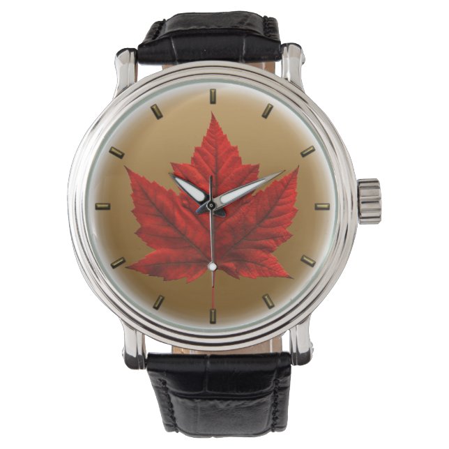 Canada Bekijk Canada Maple Leaf Souvenir Wristwatc Horloge (Voorkant)
