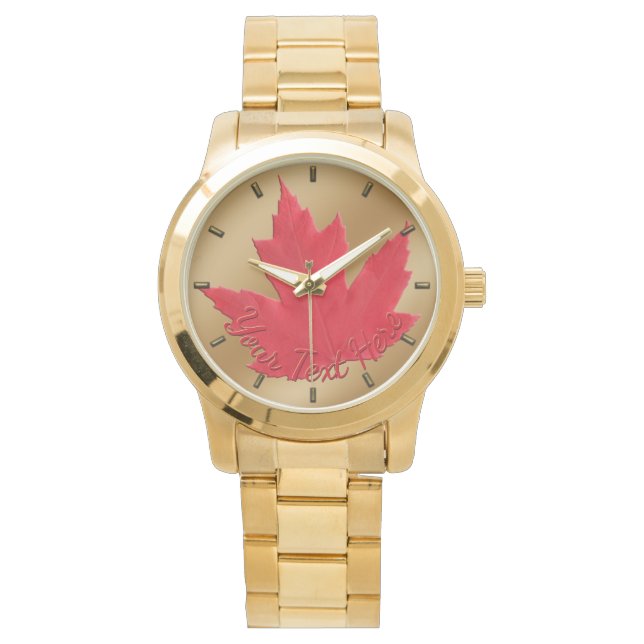 Canada Bekijk Canada Maple Leaf Souvenir Wristwatc Horloge (Voorkant)