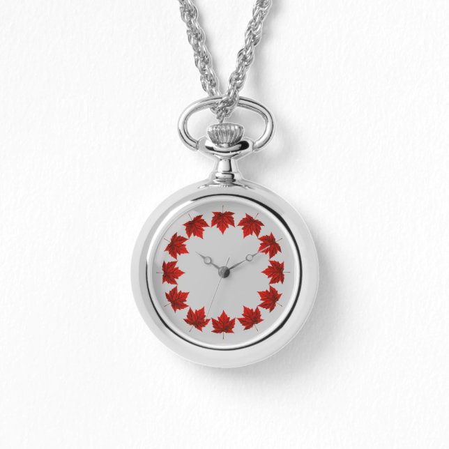 Canada Bekijk Canada Maple Leaf Souvenir Wristwatc Horloge (Voorkant)