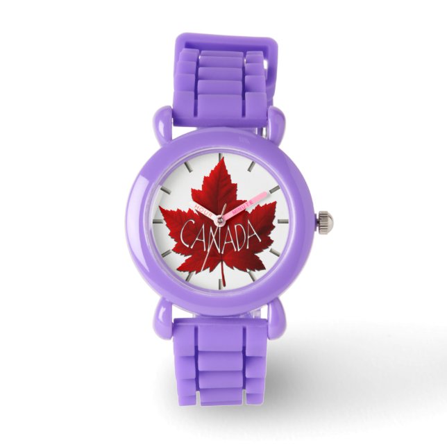 Canada Bekijk Canada Maple Leaf Souvenir Wristwatc Horloge (Voorkant)