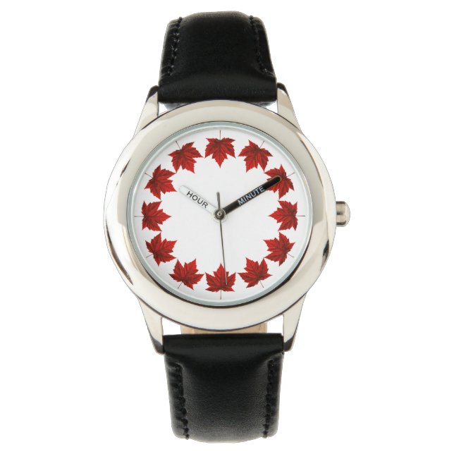 Canada Bekijk Canada Maple Leaf Souvenir Wristwatc Horloge (Voorkant)