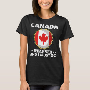 Canada belt en ik moet naar de Canadese vlag Mapl. T-shirt