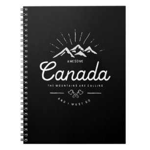 Canada bergen noemen me Mono Dark Notitieboek