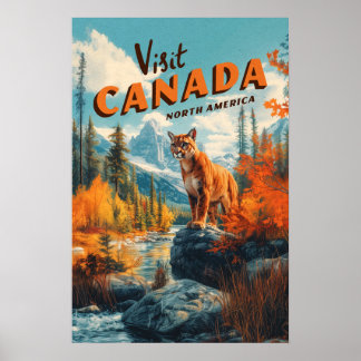 Canada Bergen Poema Reisposter Poster