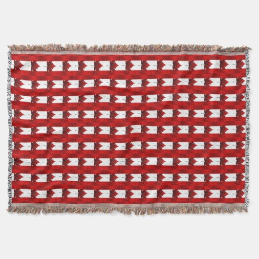 Canada Blanket Canada Flag Souvenir Throw Deken (Voorkant)