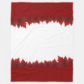 Canada Blanket Canada Maple Leaf Fleece Blanket Deken (Voorkant)