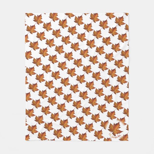 Canada Blanket Canada Maple Leaf Souvenir Blanket Fleece Deken (Voorkant)