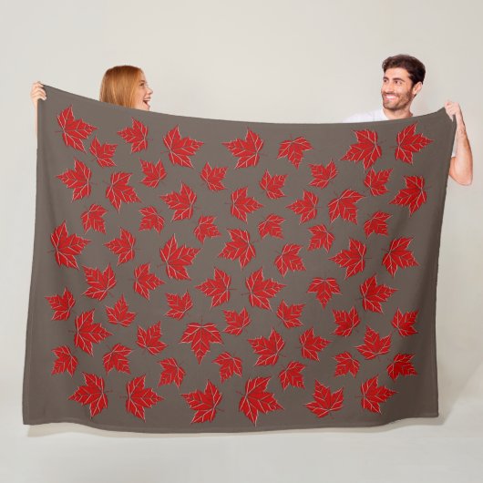 Canada Blanket Canada Maple Leaf Throw Blankets Bl Fleece Deken (In situ)